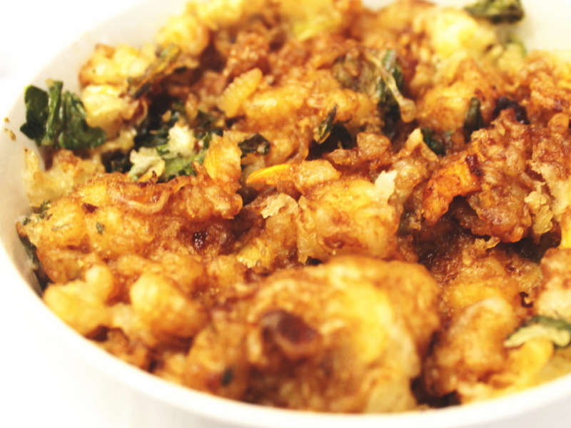 バカ貝の小柱と春野菜のかきあげ丼byいそね